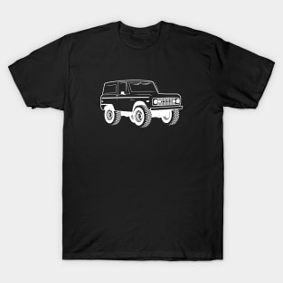 1966-1977 Ford Bronco White Print T-Shirt